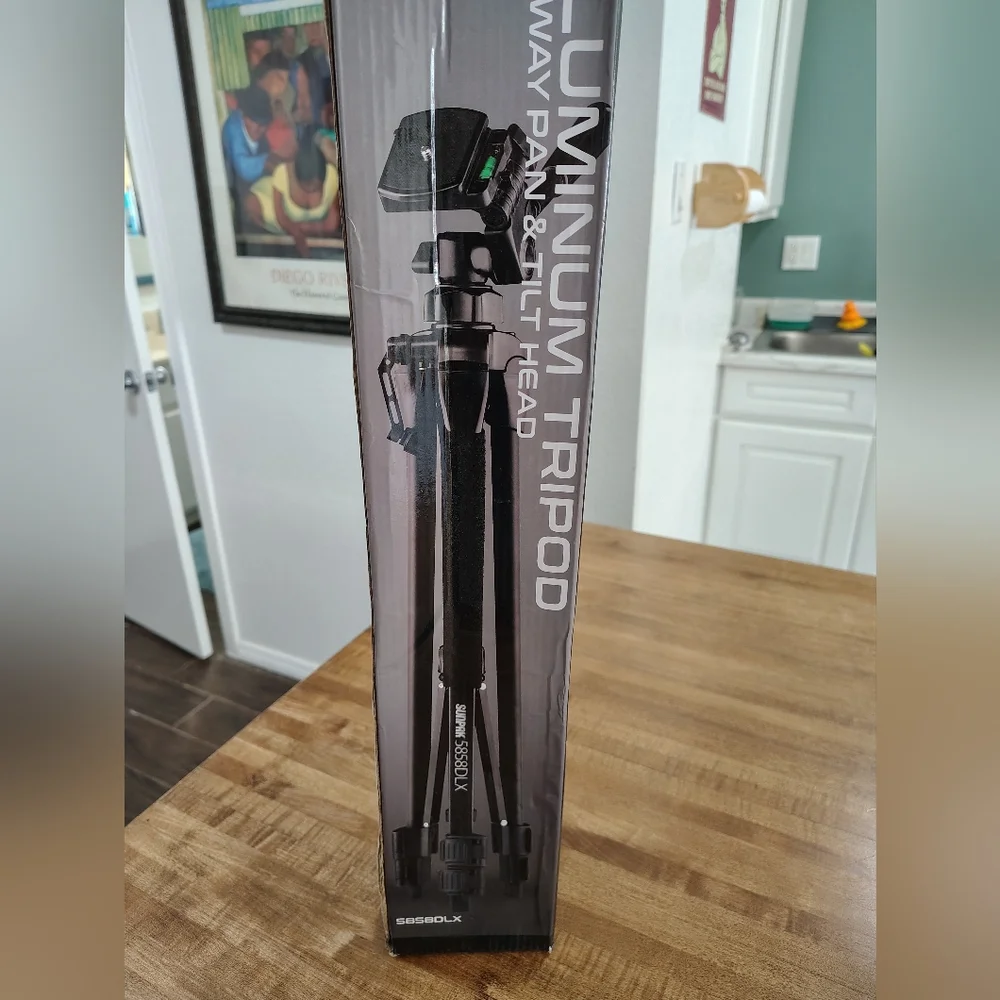 Tripod Sunpak 5858D 3 Section Aluminum Tripod with 3-Way Pan/Tilt Head SPORTS